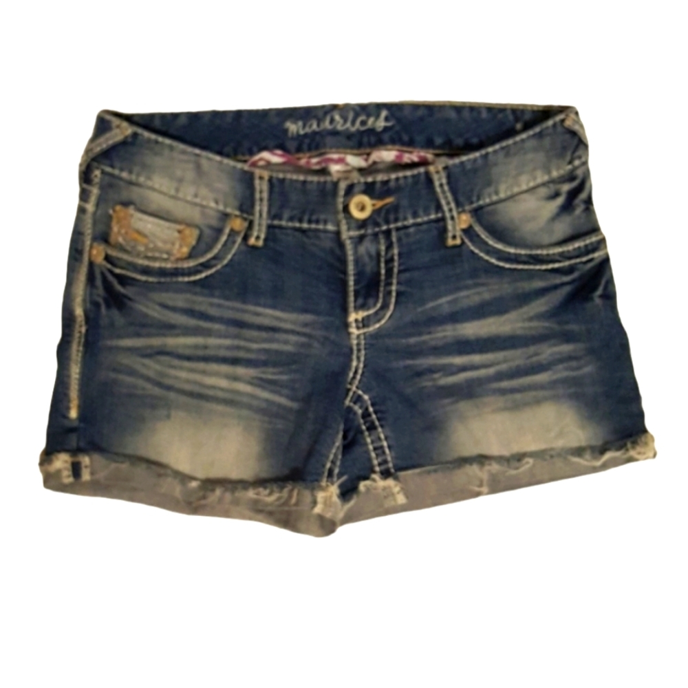 Maurice's Frayed Denim Short Sz 3/4